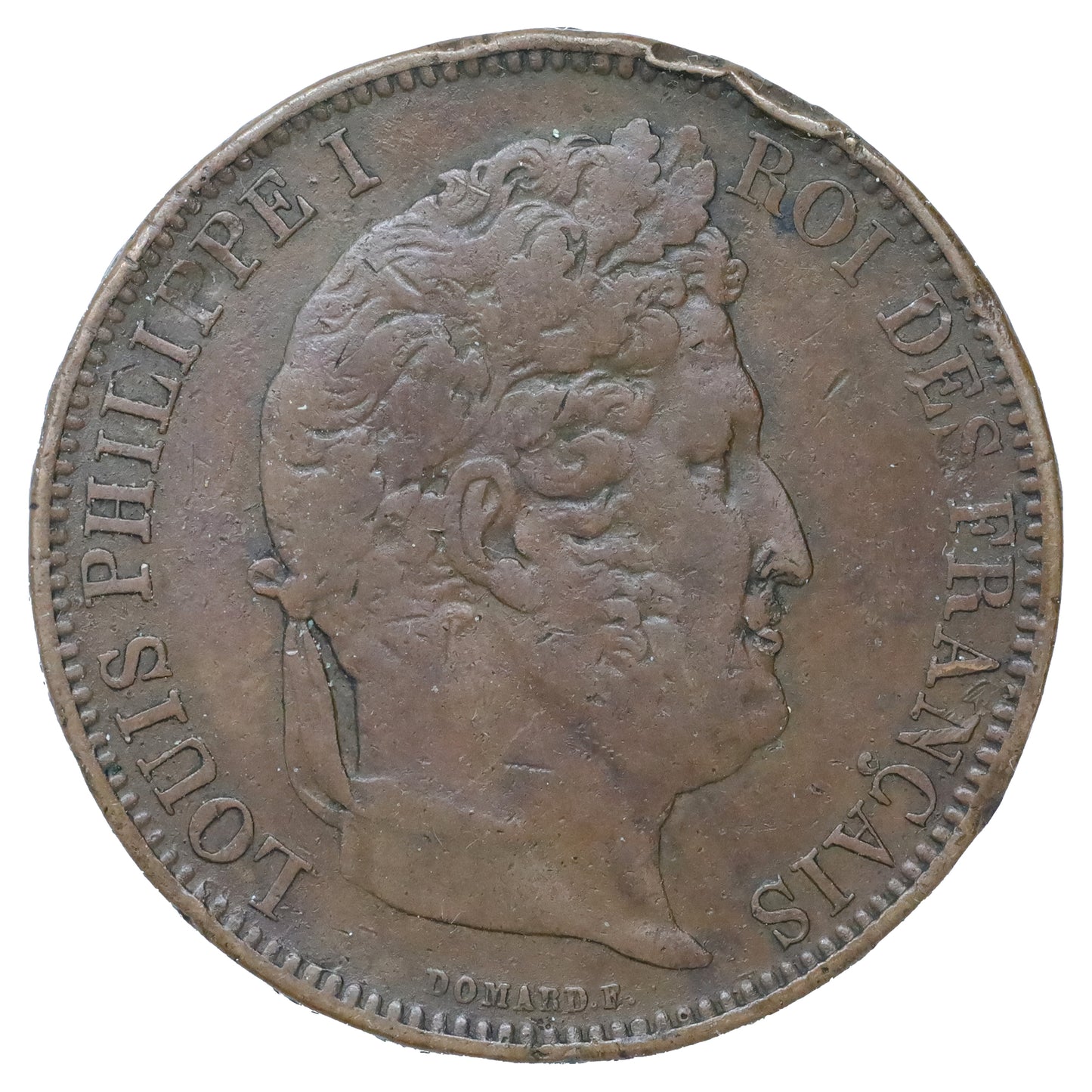 France 1831 Louis Philippe I Rouen Mint Visit 5 Francs Medallion Very Good (VG8) DOD