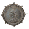 Great Britain 1887 1 Shilling Sterling Bezel Brooch (DOD)