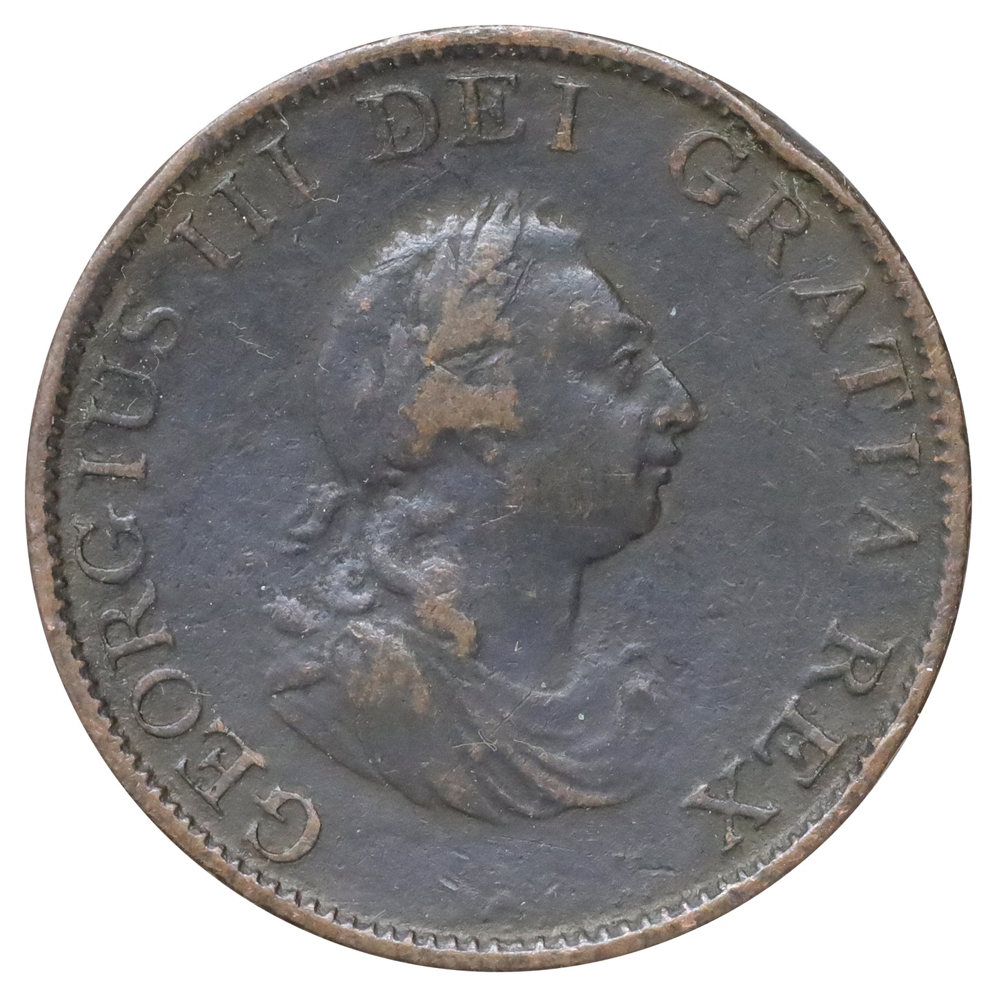 Great Britain 1799 George III Halfpenny Extra Fine (EF40) DOD