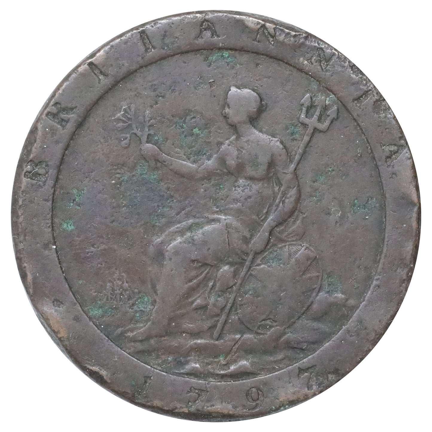 Great Britain 1797 George III 1 Penny Very Fine (VF20) Scratched, marks, or impaired