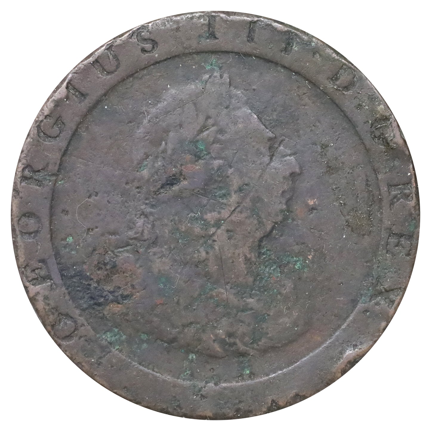 Great Britain 1797 George III 1 Penny Very Fine (VF20) Scratched, marks, or impaired