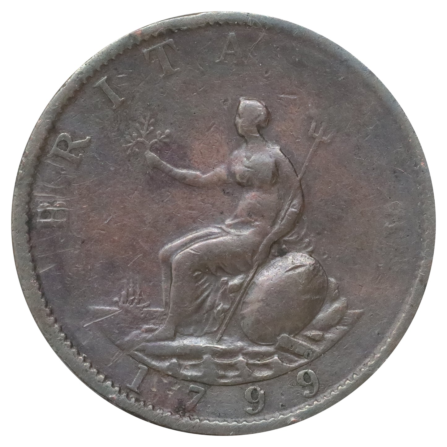 Great Britain 1799 George III 1 Penny Extra Fine (EF40) DOD