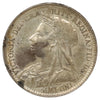 Great Britain 1894 Threepence Almost Uncirculated (AU50) Scratched, marks, or impaired