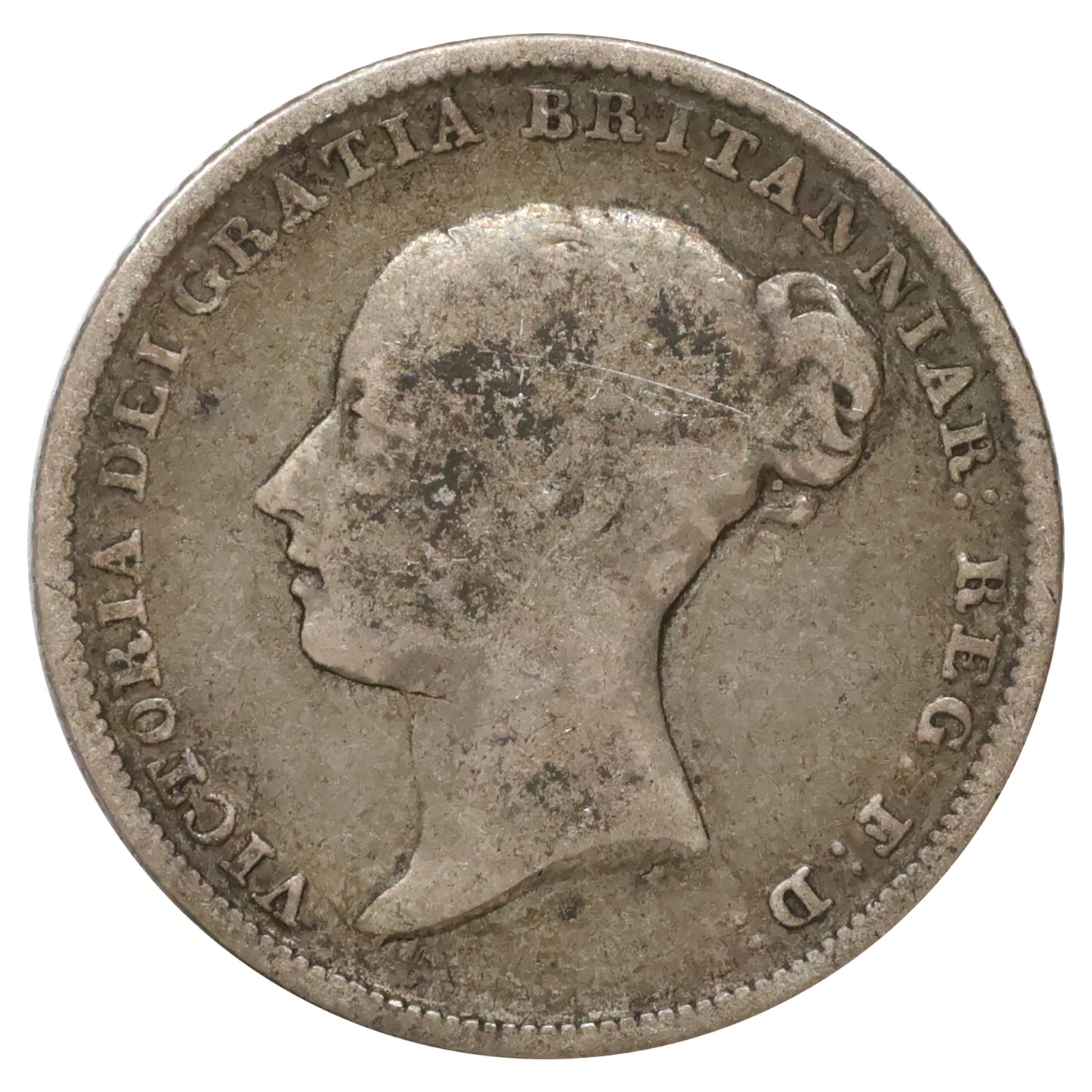 Great Britain 1838 Sixpence Very Good (VG8) Scratched, marks, or impaired