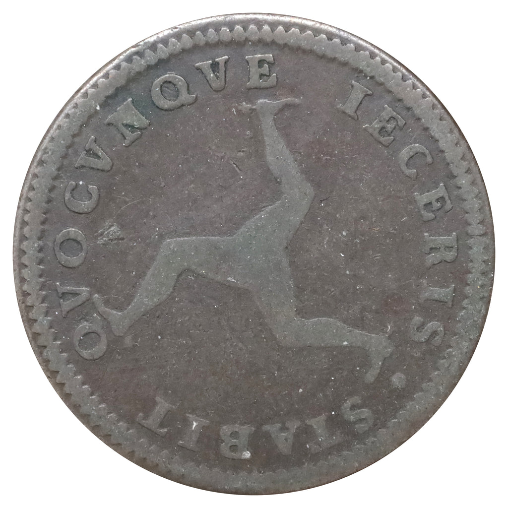 Isle of Man 1786 George III Penny Good (G4) DOD