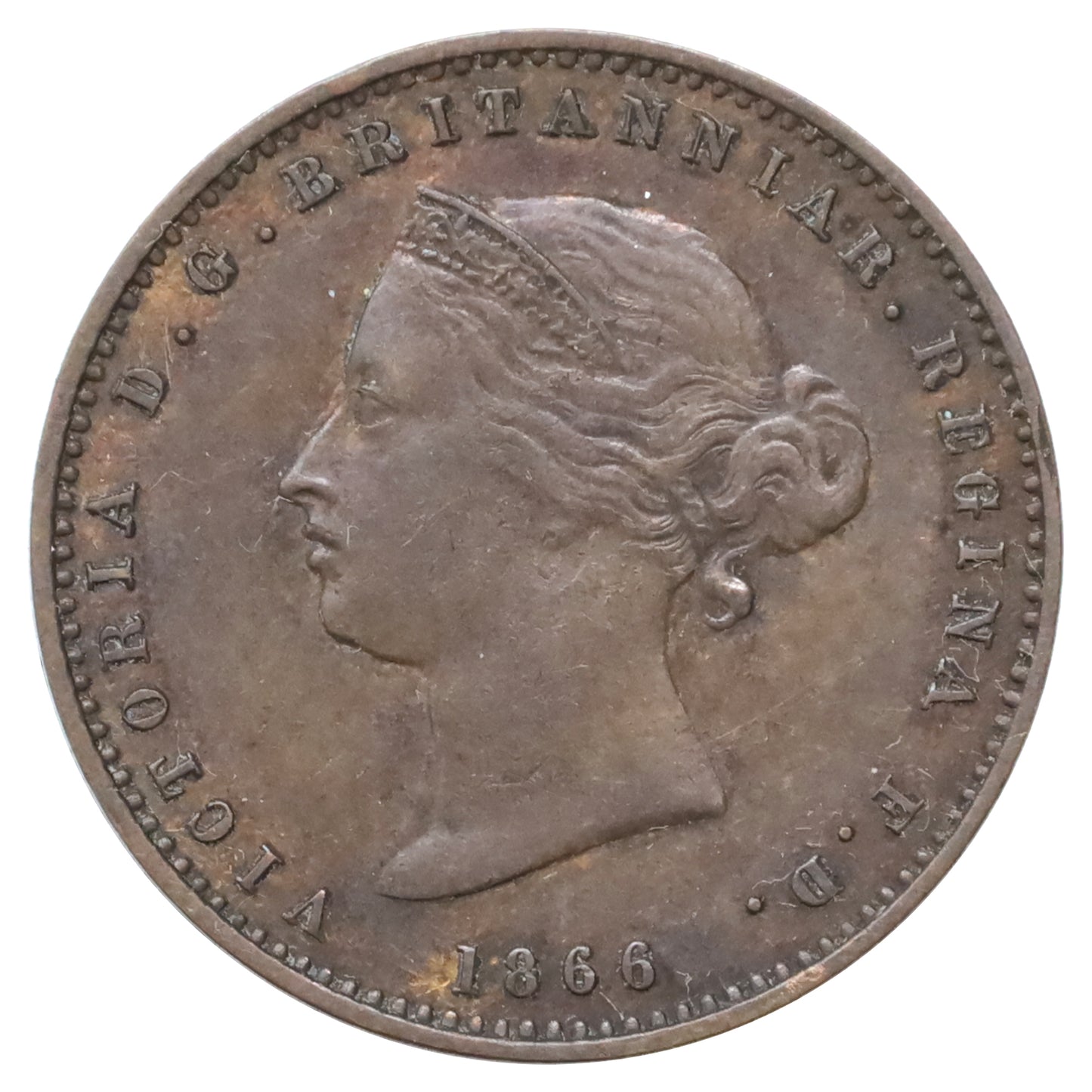 Jersey 1866 1/26th Shilling Almost Uncirculated (AU50) DOD