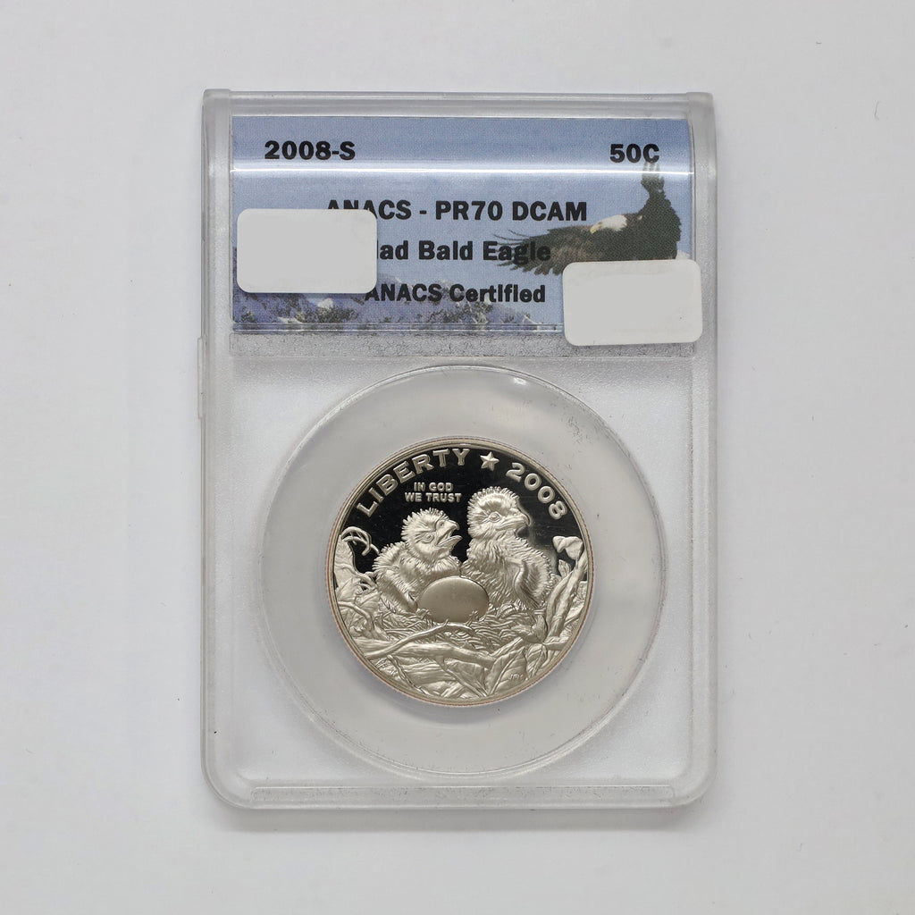 2008 S USA Clad Bald Eagle Half Dollar ANACS Certified Heavy Cameo
