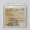 1858 Canada 10-cents ICCS Certified VF20 (Toned)