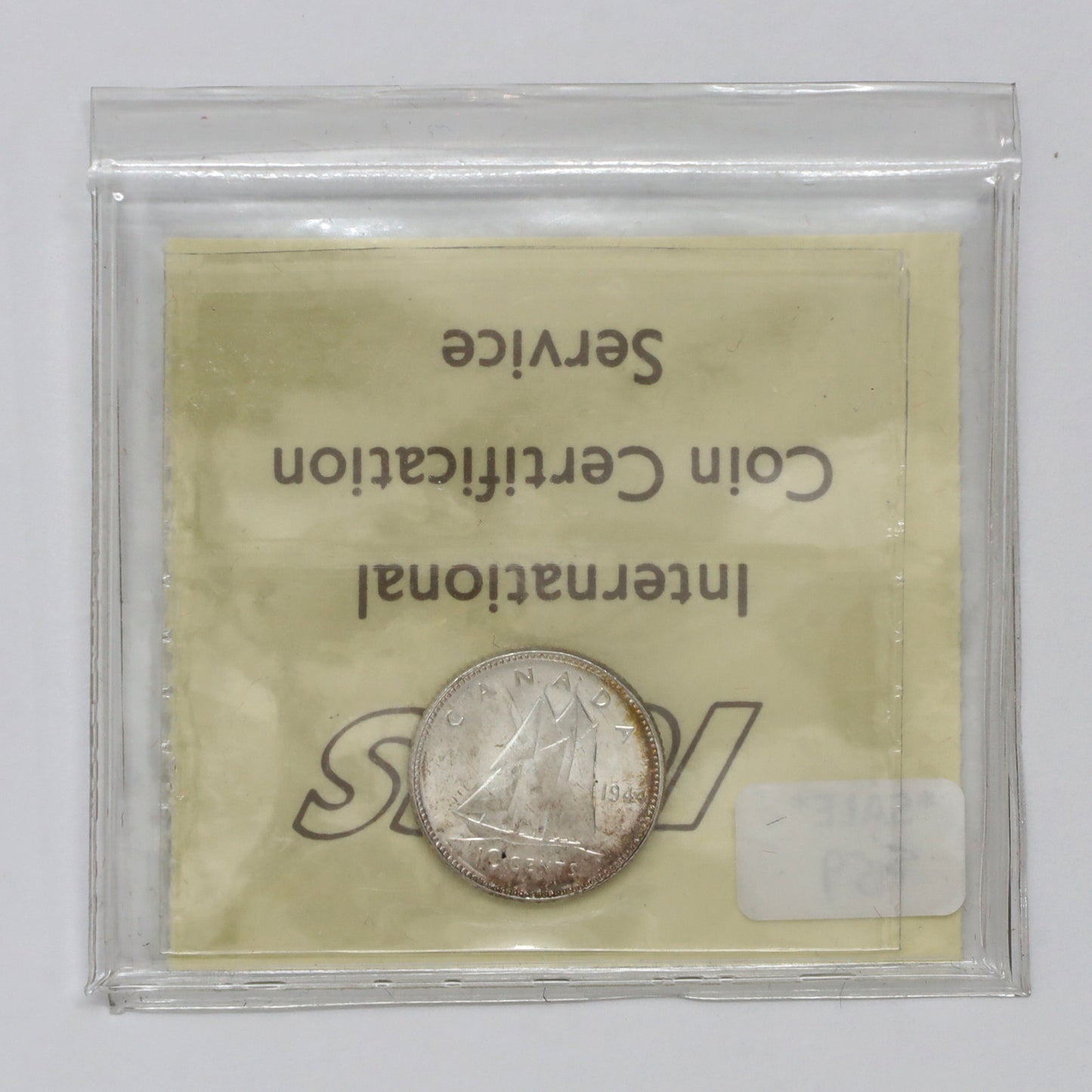 1944 Canada 10-cents ICCS Certified MS64 (Lightly Toned)