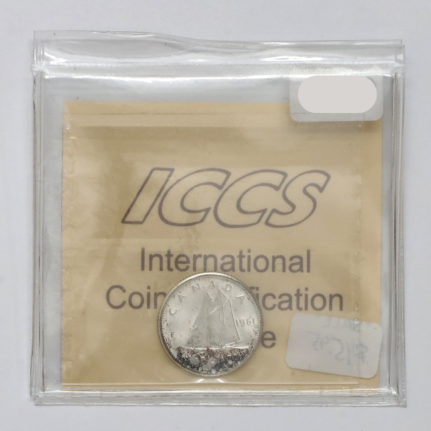 1961 Canada 10-cents ICCS Certified MS64 (Lightly Toned)