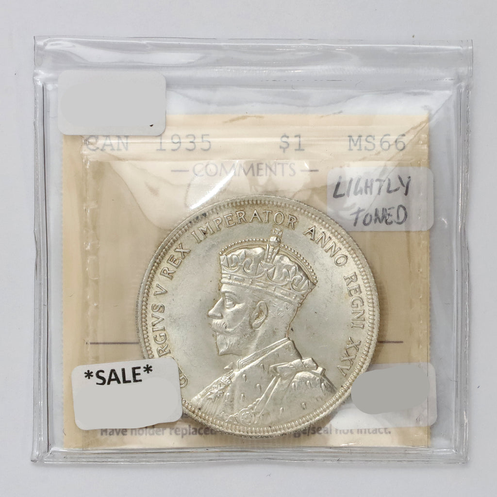 1935 Canada Dollar ICCS Certified MS66 (Lightly Toned)
