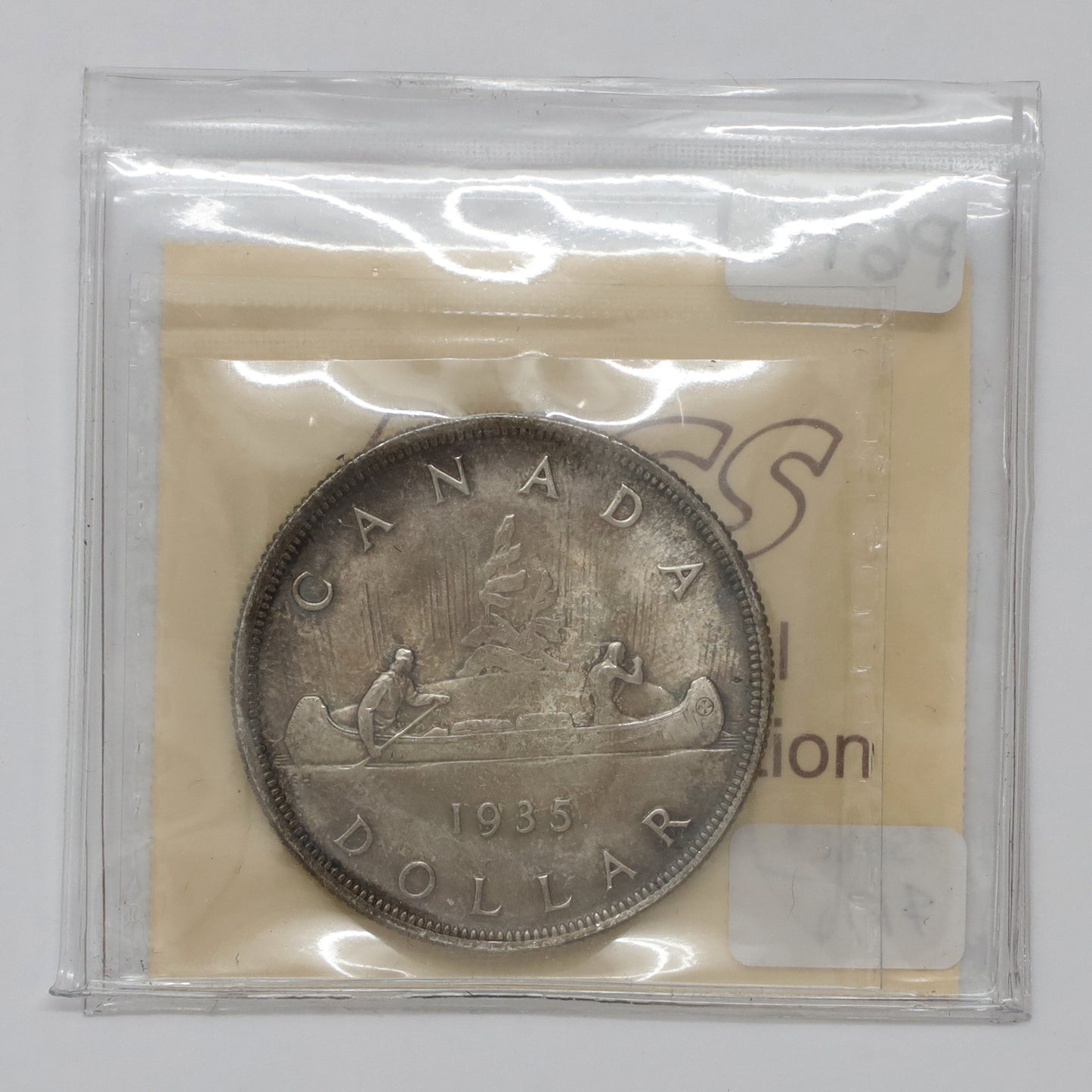 1935 Double XXV Double Voyageur Canada Dollar ICCS Certified MS64 (Toned)