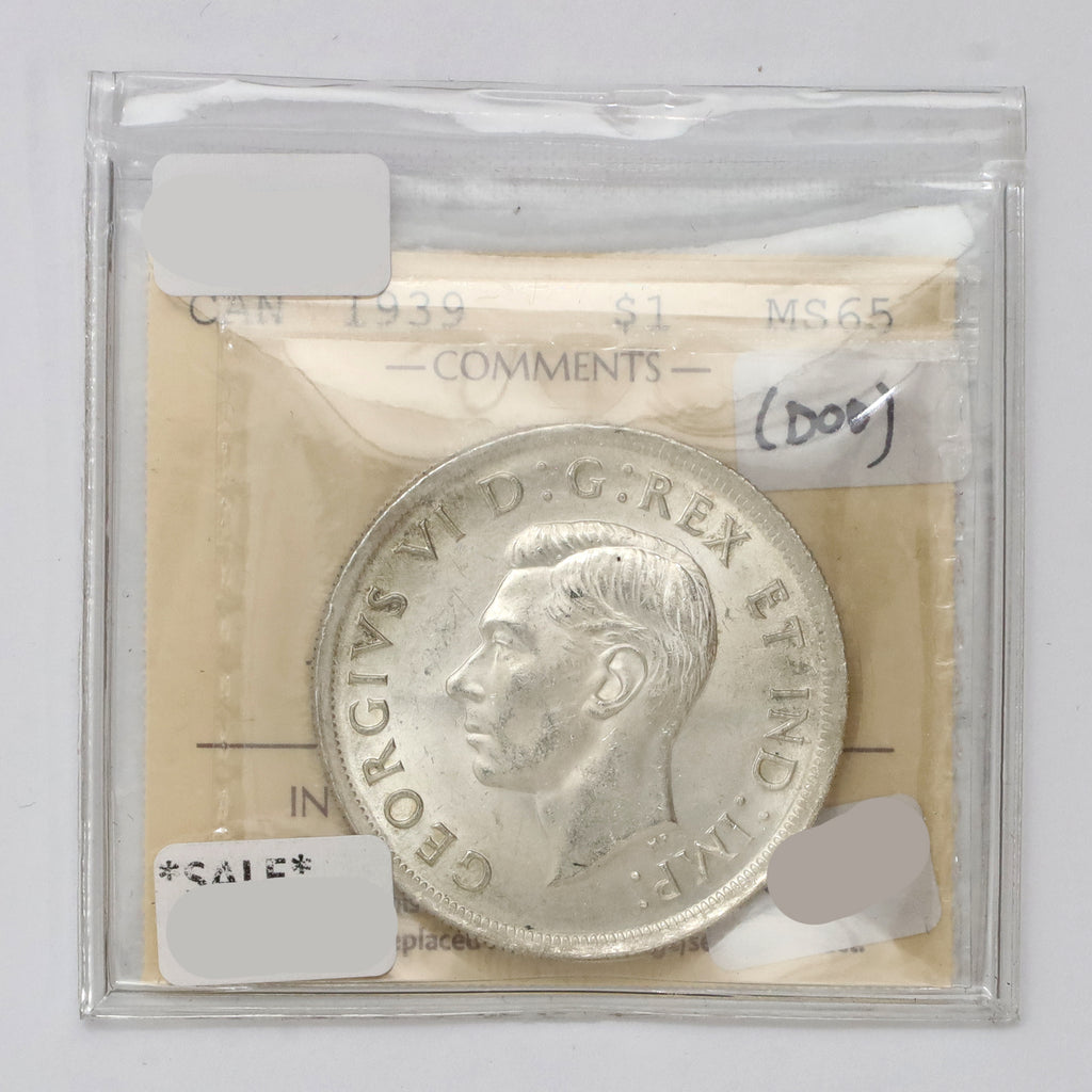 1939 Canada Dollar ICCS Certified MS65 (DOD)