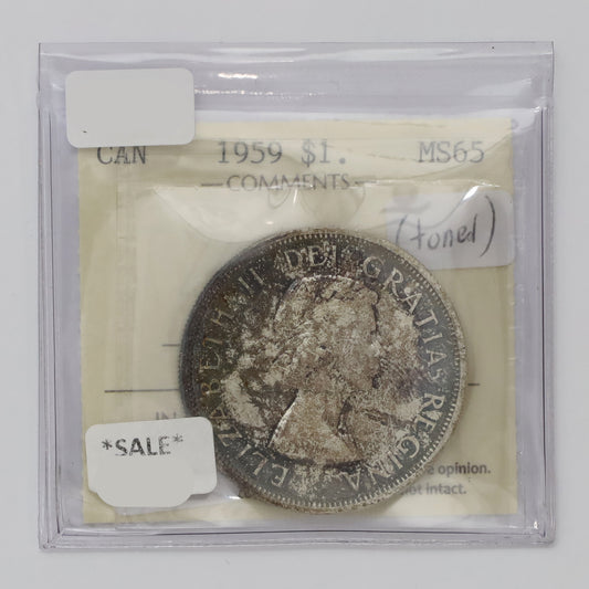 1959 Canada Dollar ICCS Certified MS65 (Toned)