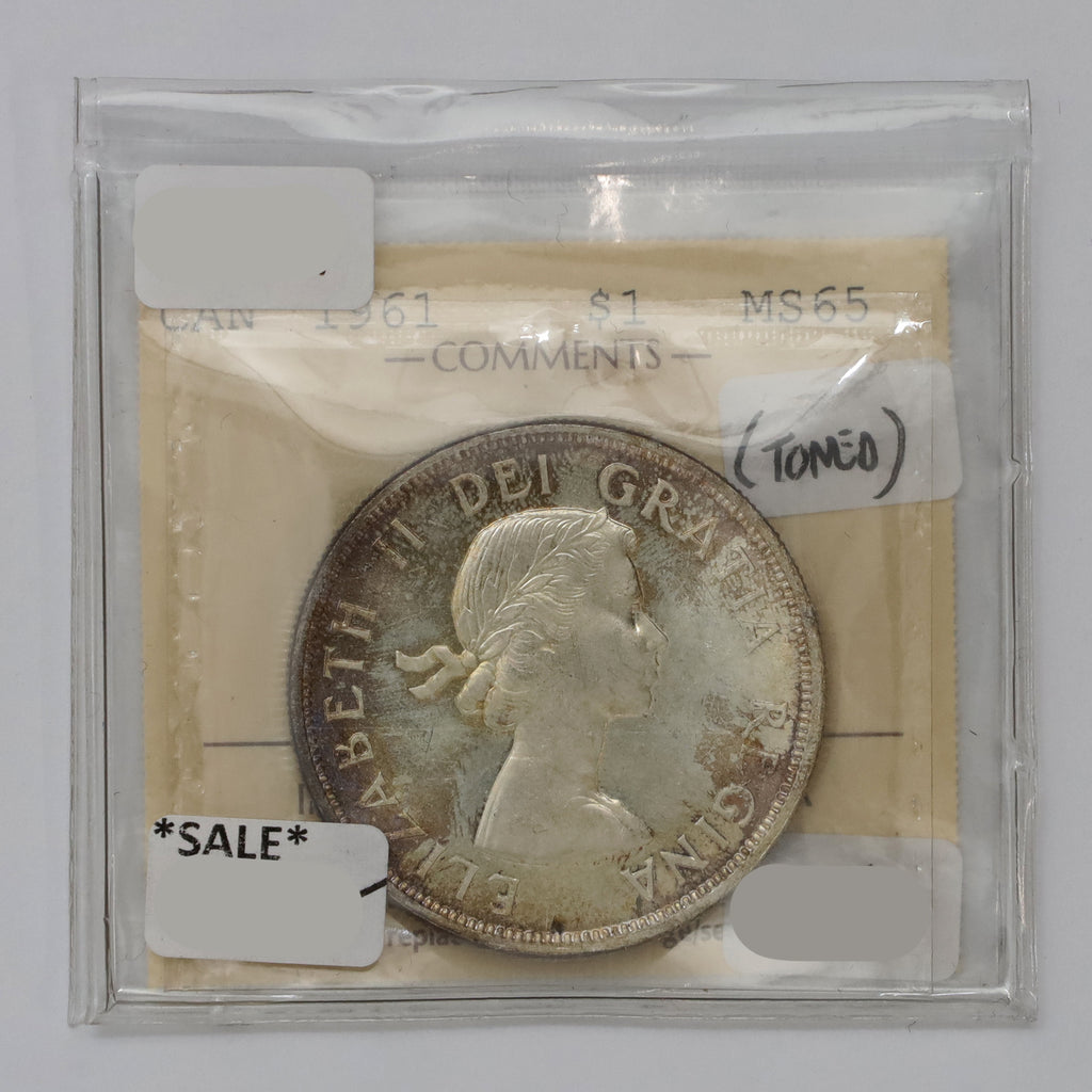 1961 Canada Dollar ICCS Certified MS65 Cameo (Toned)