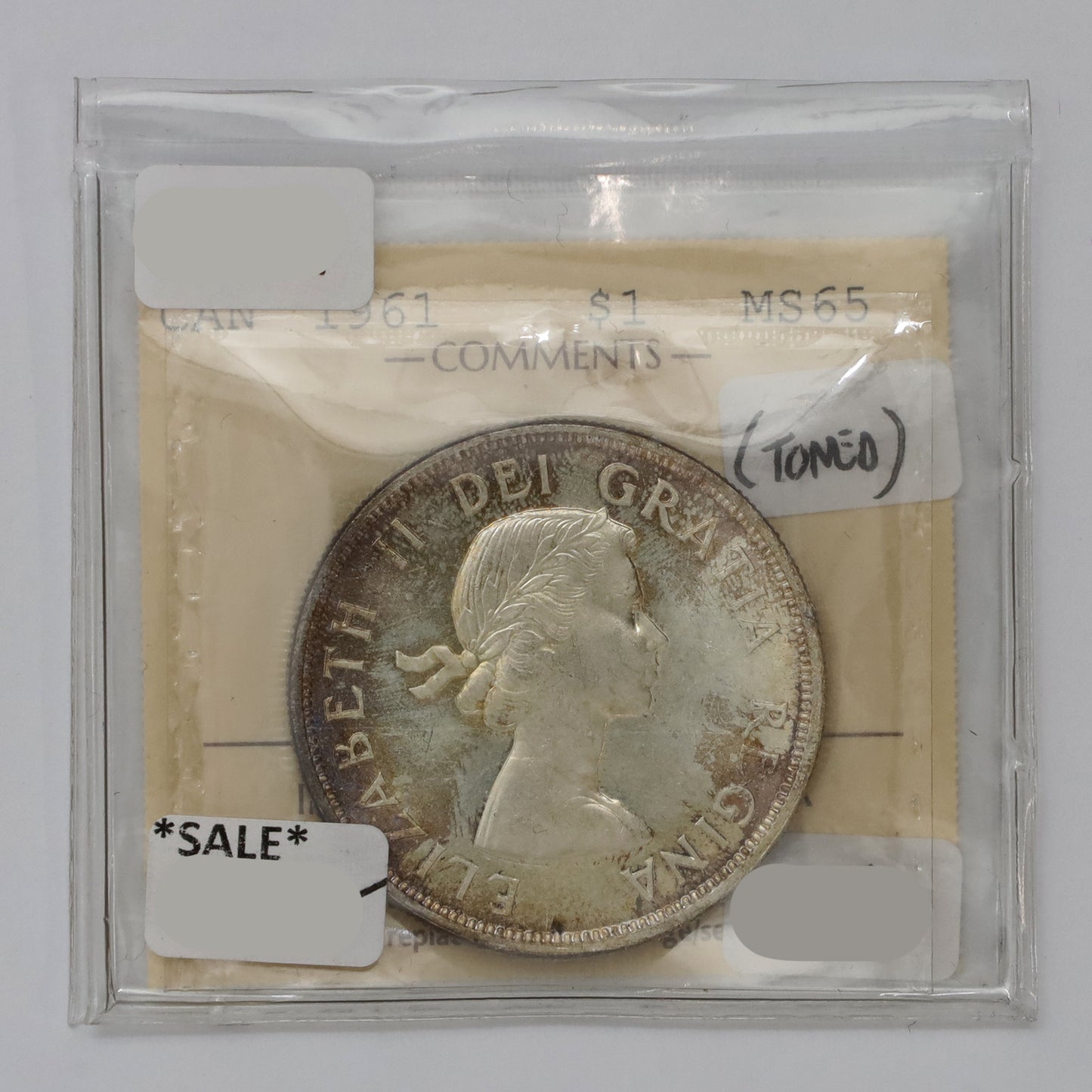 1961 Canada Dollar ICCS Certified MS65 Cameo (Toned)