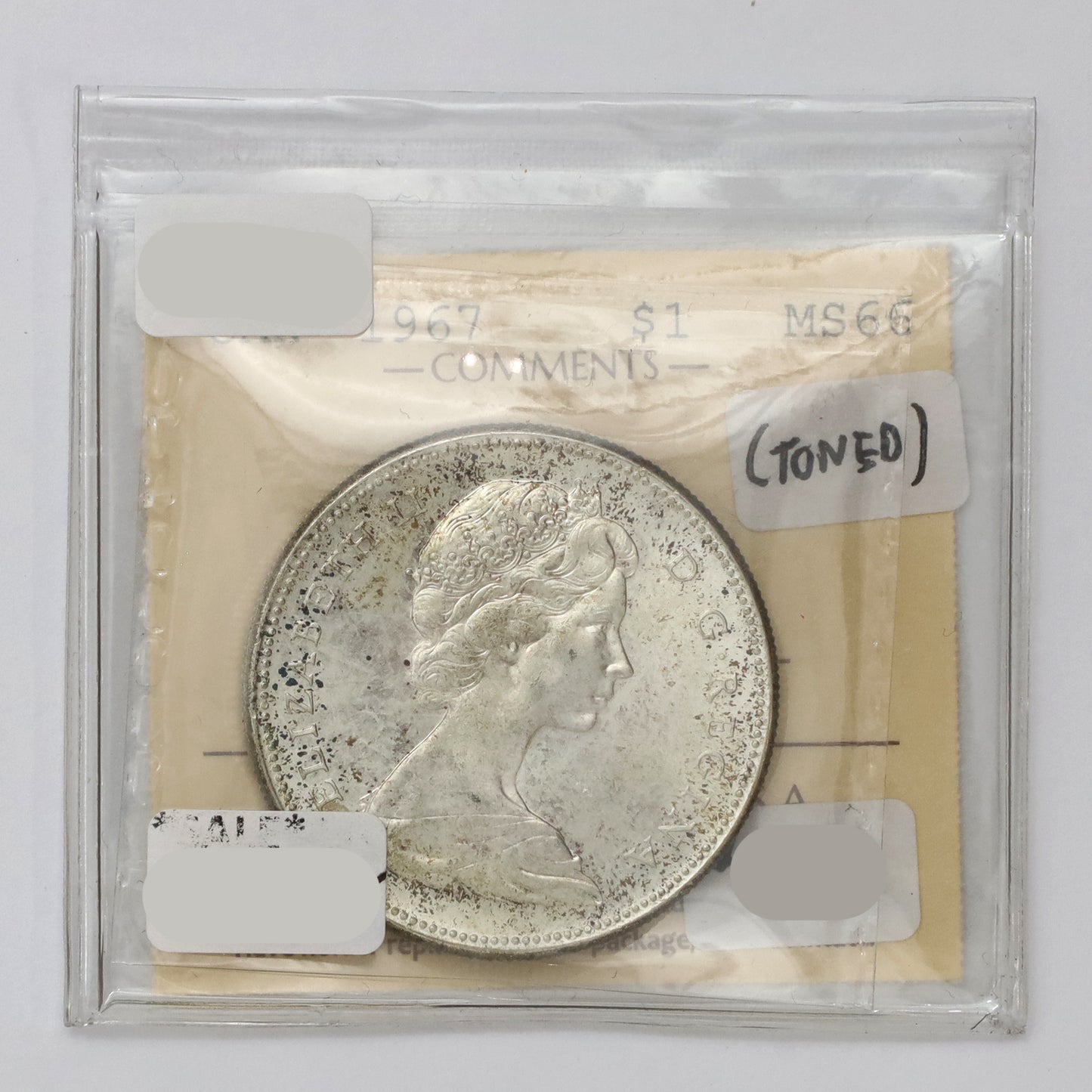 1967 Canada Dollar ICCS Certified MS66 (Toned)