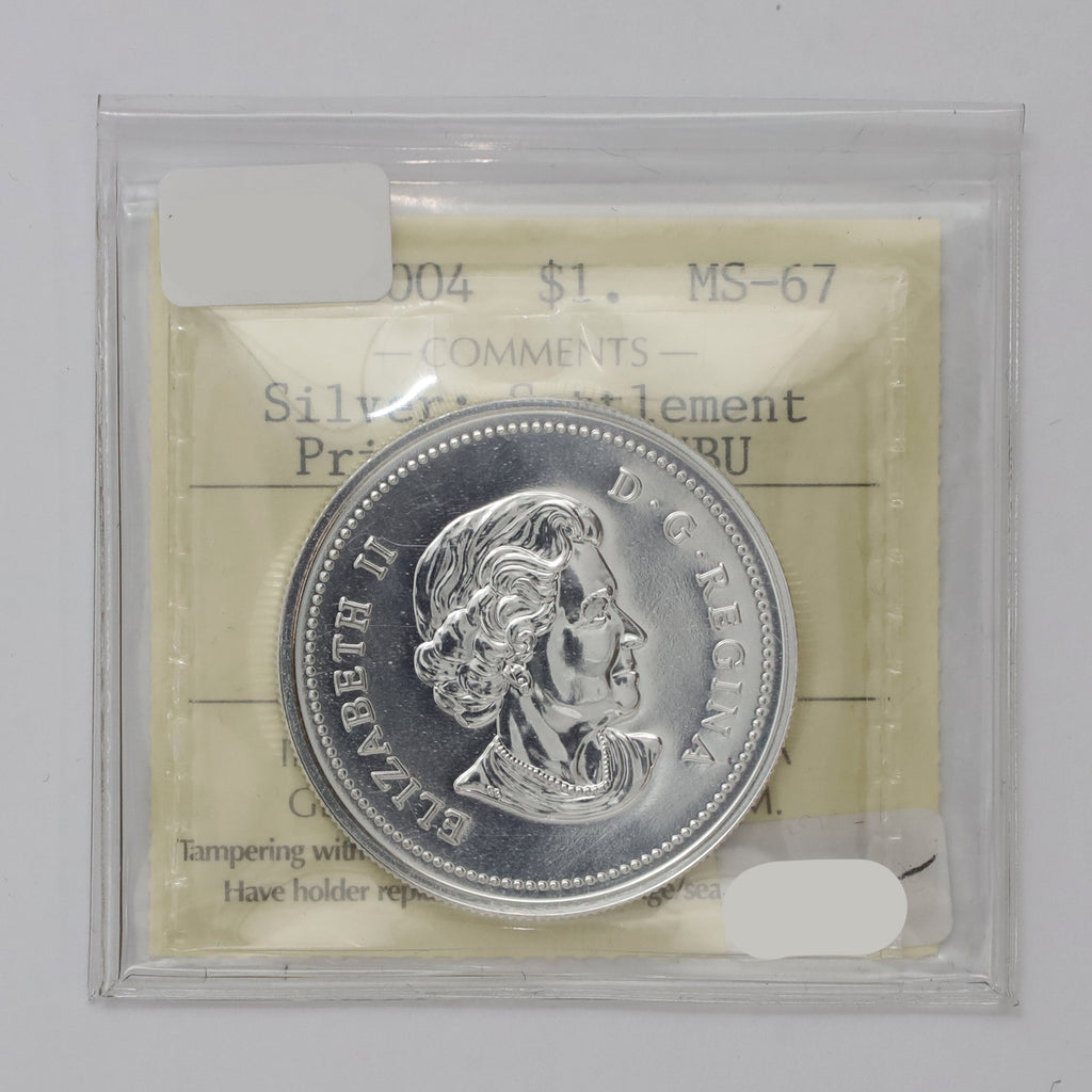 2004 Canada 1st French Settlement Fleur Privy .999 Silver ICCS Cert. MS67 NBU (No Tax)