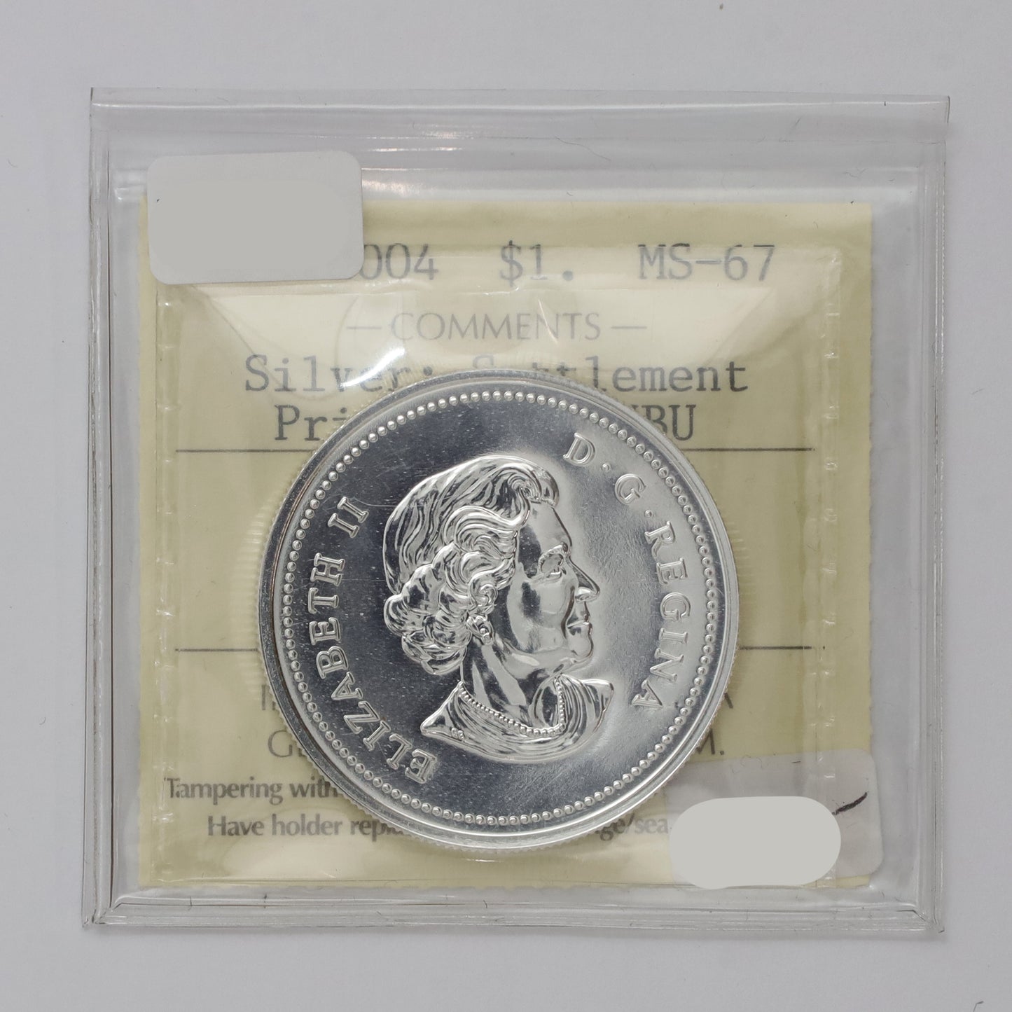 2004 Canada 1st French Settlement Fleur Privy .999 Silver ICCS Cert. MS67 NBU (No Tax)