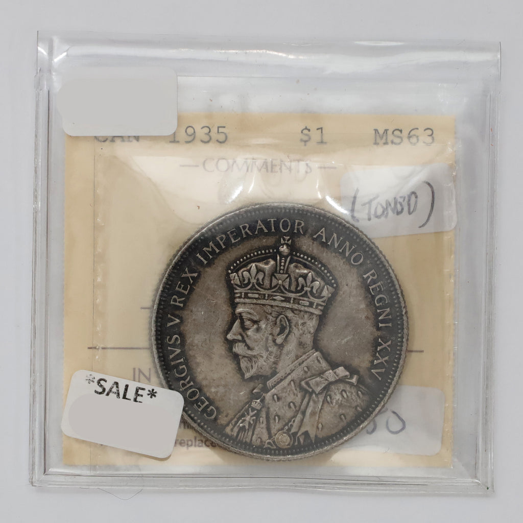 1935 Canada Dollar ICCS Certified MS63 (Toned)