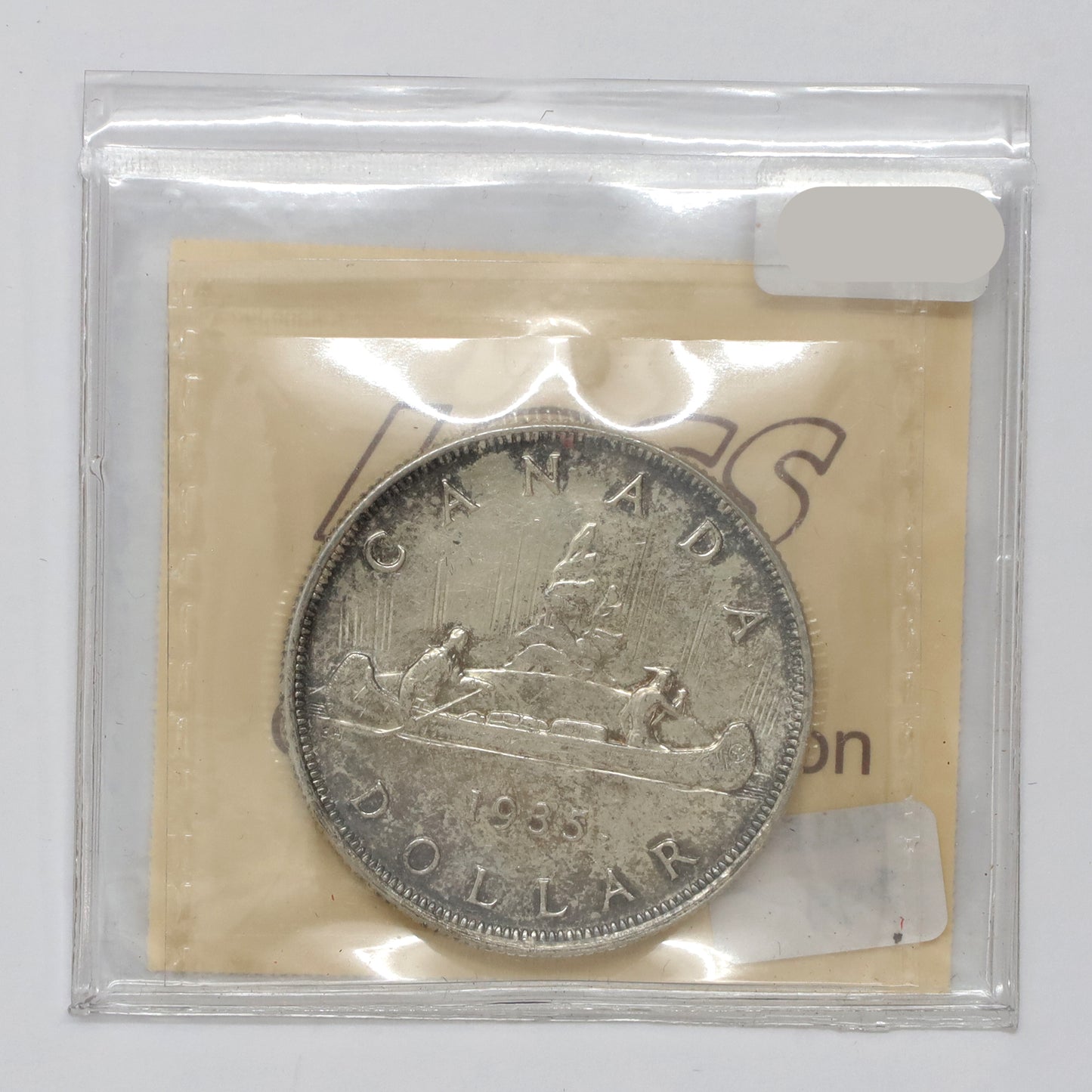 1935 Double Voyageur Canada Dollar ICCS Certified AU55 (Toned)