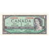 BC-37d-N1-iii 1954 Canada $1 L-B, 3 Digit RADAR Y/F 0866680 VF20 Writing, or impaired