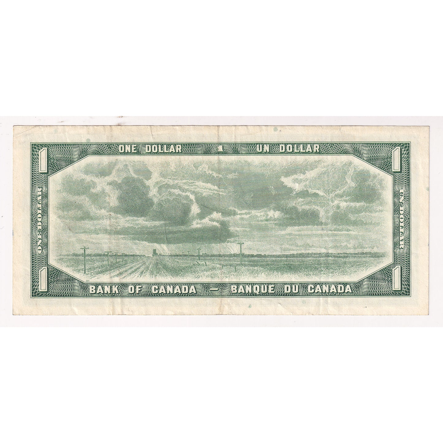 BC-37d-N1-iii 1954 Canada $1 L-B, 3 Digit RADAR Y/F 0866680 VF20 Writing, or impaired