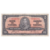BC-22c 1937 Canada $2 Coyne-Towers, Various Prefixes, Very Fine (VF20) Tears or impaired