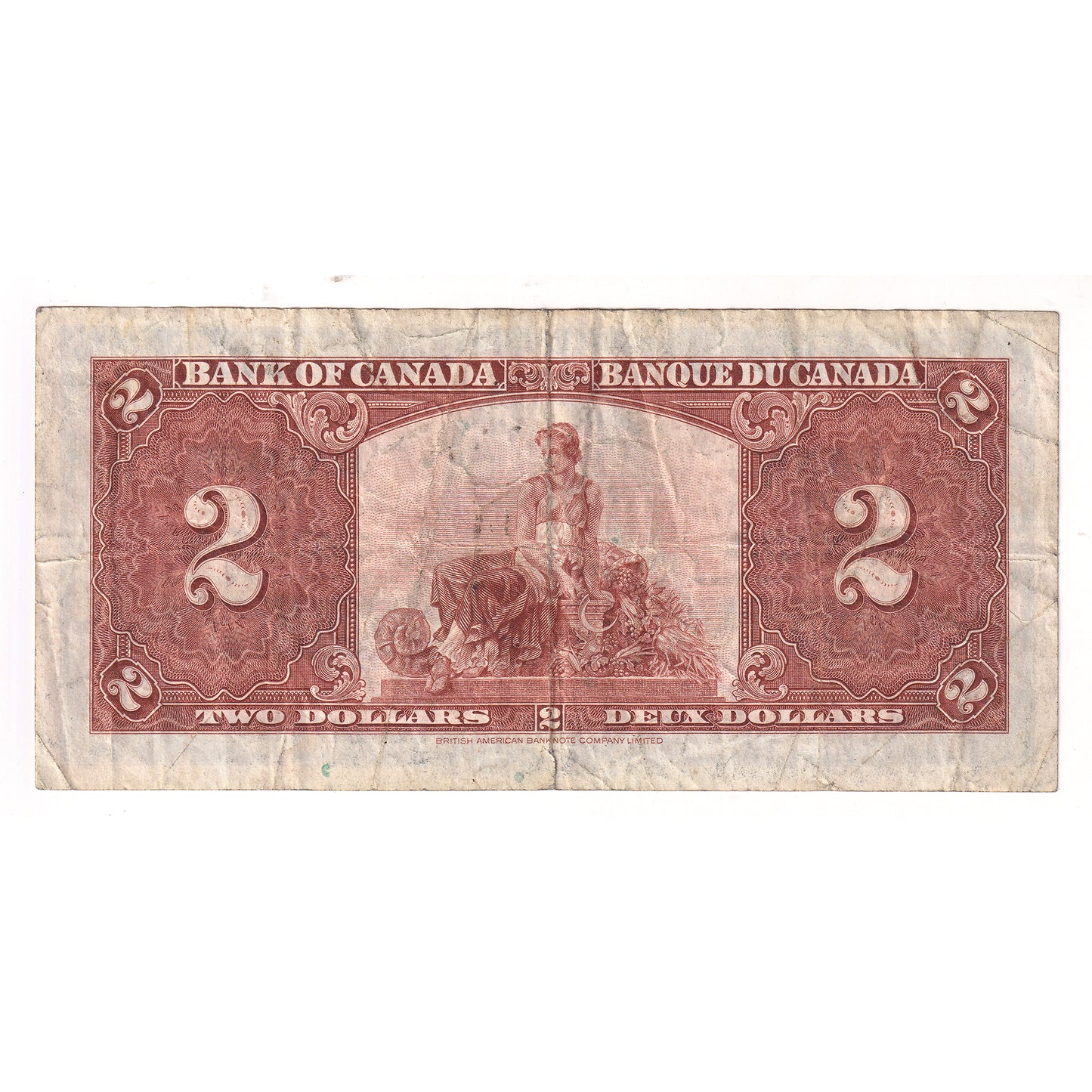 BC-22c 1937 Canada $2 Coyne-Towers, Various Prefixes, Very Fine (VF20) Tears or impaired