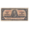 BC-22b 1937 Canada $2 Gordon-Towers, Various Prefixes, Very Good (VG8) Tears or impaired