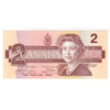 BC-55b 1986 Canada $2 Thiessen-Crow, Small BBP, AU-UNC (AU55) Tears, stain, or impaired