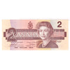 BC-55b-N1-iii 1986 Canada $2 Thiessen-Crow, 4-Digit RADAR BUW6739376, AU50 (DOP)