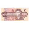 BC-55b 1986 Canada $2 Thiessen-Crow, Neat Number BRB2377777, Circulated (DOP)