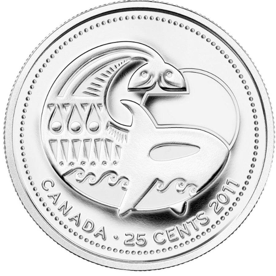 2011 25-cent Canadian Legendary Nature 12-coin Circulation Pack