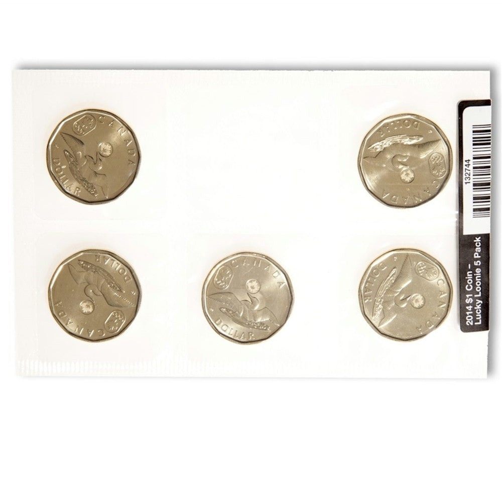 2014 Canada $1 Lucky Loonie 5-coin Circulation Pack
