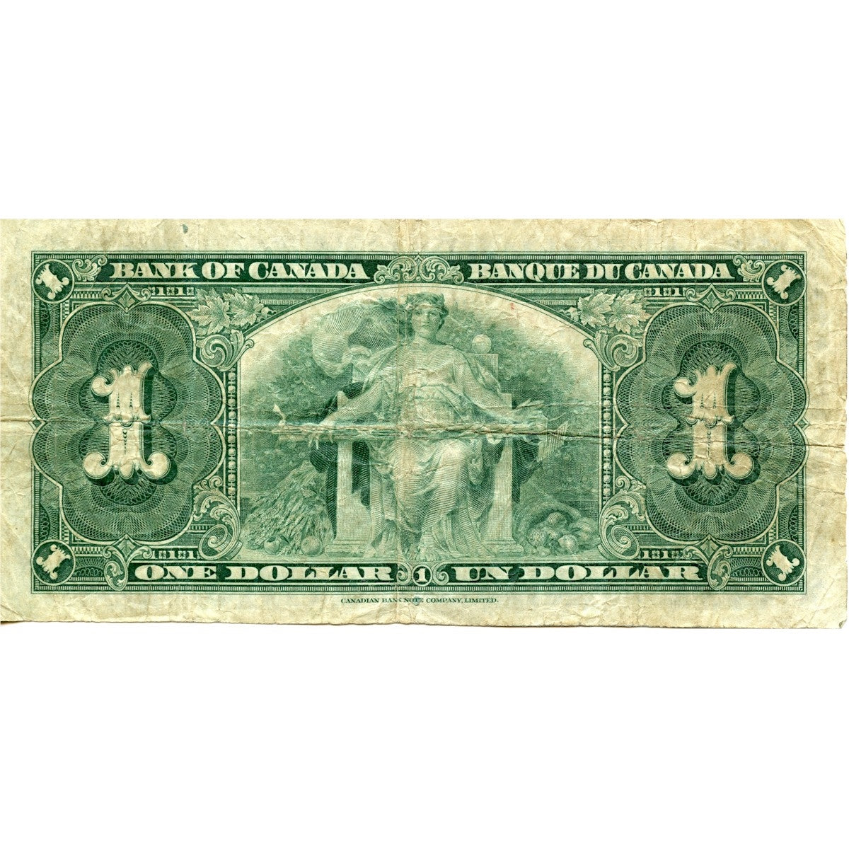 BC-21a 1937 Canada $1 Osborne-Towers, E/A, Very Good (VG8)