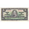 BC-21b 1937 Canada $1 Gordon-Towers, Narrow Panel, H/A, VG-F (VG10)