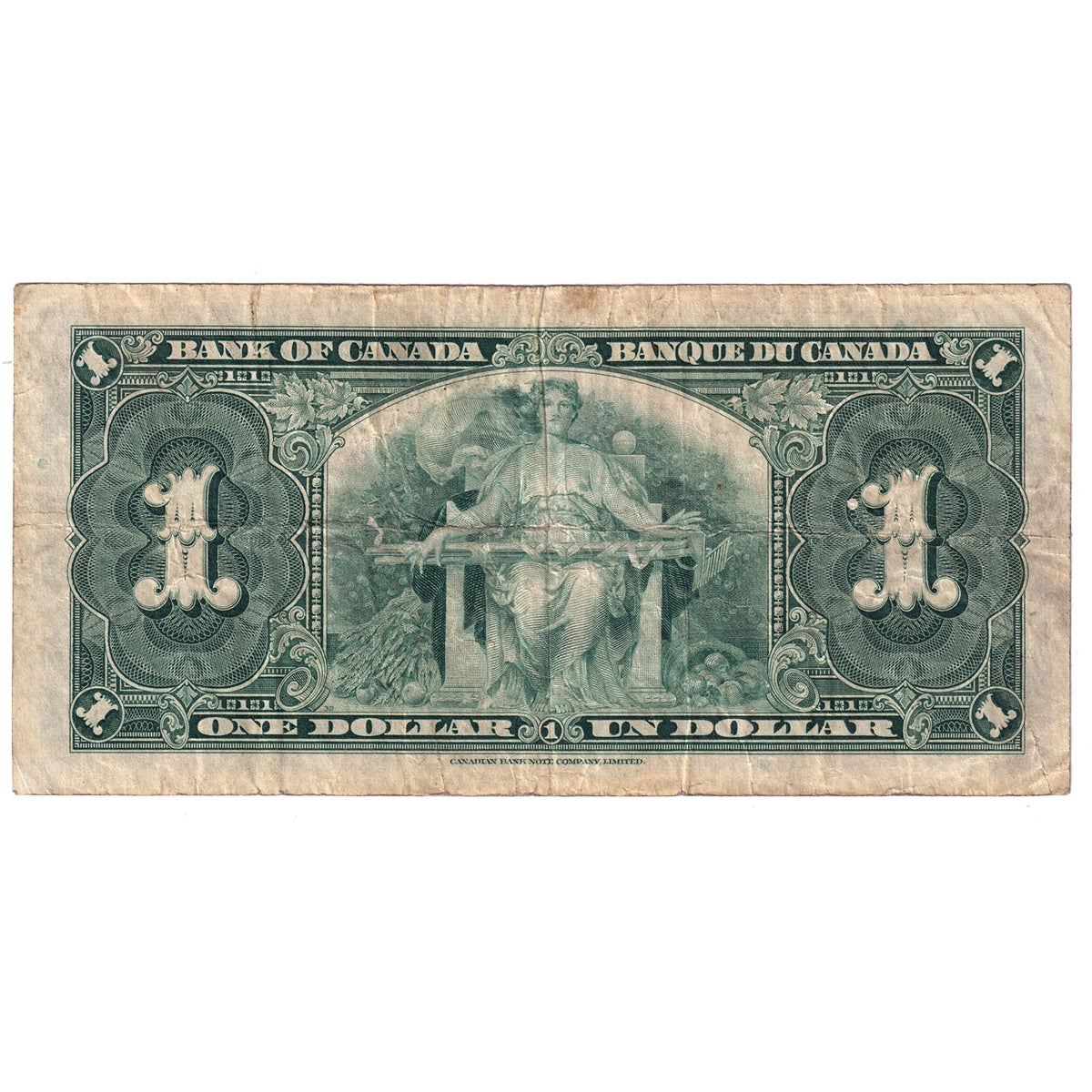 BC-21c 1937 Canada $1 Gordon-Towers, N/L, Fine (F12)