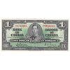 BC-21c 1937 Canada $1 Gordon-Towers, X/A, VF-EF (VF30)