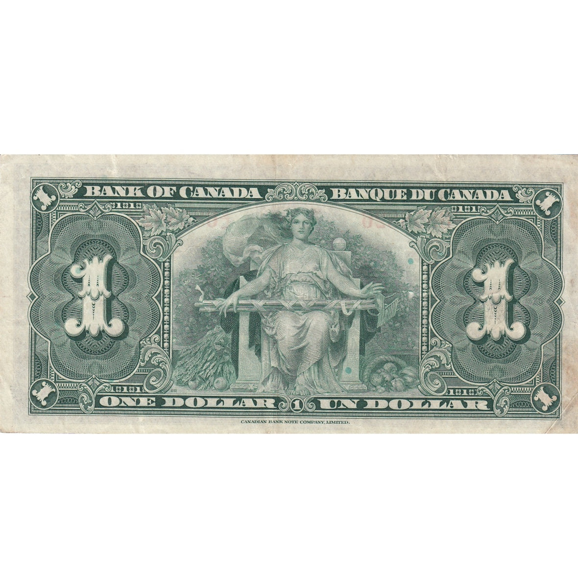 BC-21c 1937 Canada $1 Gordon-Towers, C/L, Very Fine (VF20)