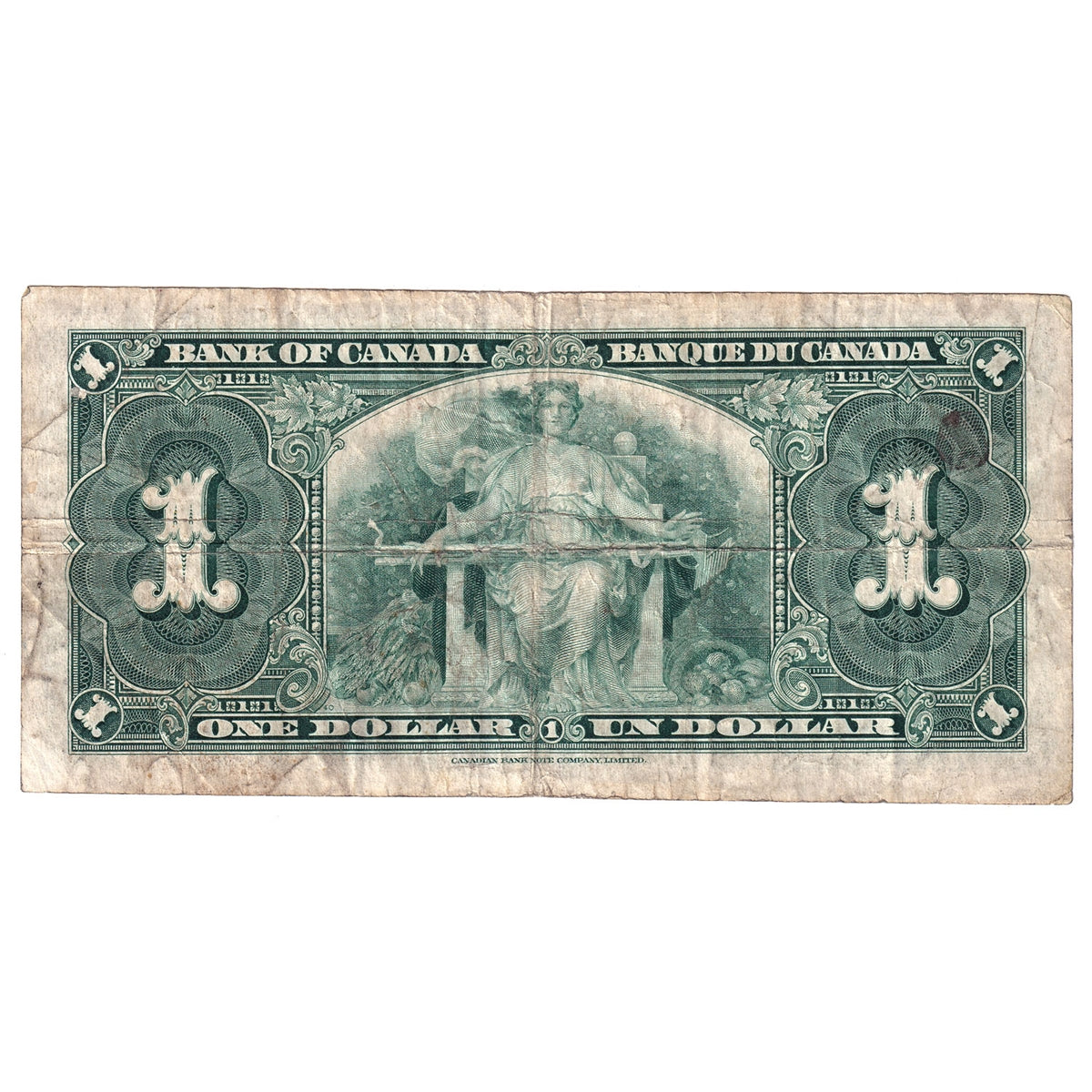 BC-21c 1937 Canada $1 Gordon-Towers, C/M, Fine (F12)