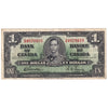 BC-21c 1937 Canada $1 Gordon-Towers, C/M, VF