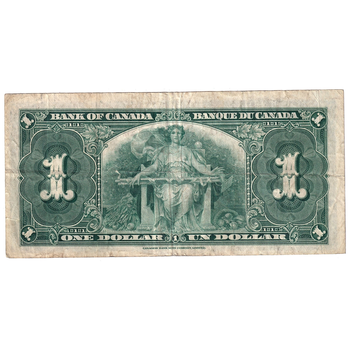 BC-21c 1937 Canada $1 Gordon-Towers, C/M, VF