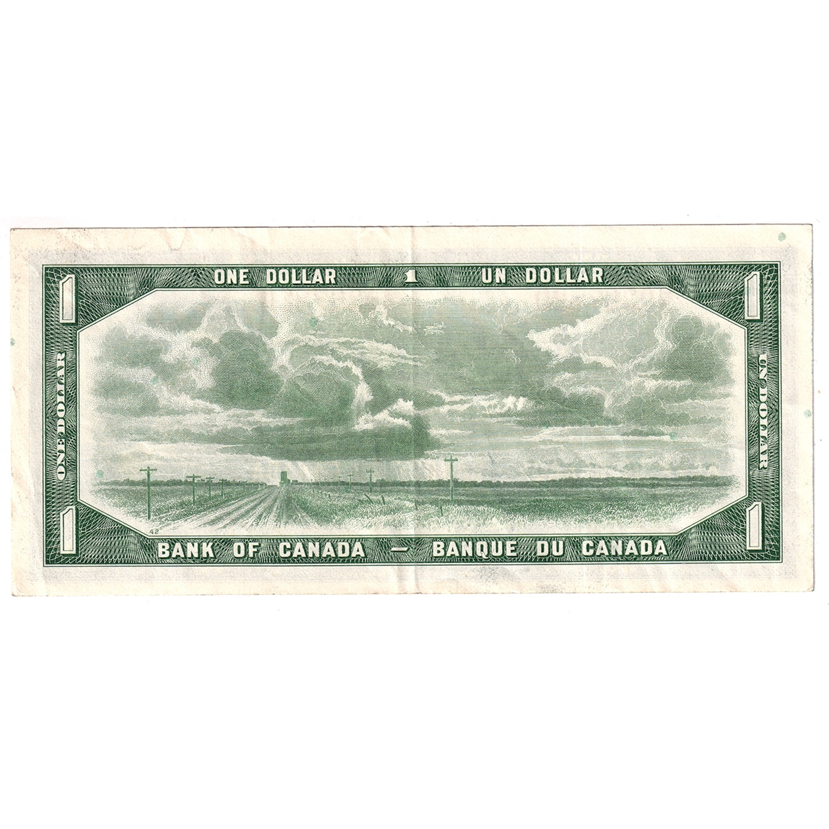 BC-37bA-i 1954 Canada $1 Beattie-Rasminsky, *B/M, Without FPN, Extra Fine (EF40)