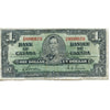 BC-21c 1937 Canada $1 Gordon-Towers, G/M, Fine (F12)
