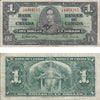 BC-21c 1937 Canada $1 Gordon-Towers, G/M, F-VF (F15)