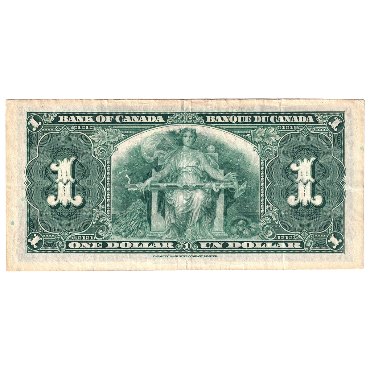 BC-21c 1937 Canada $1 Gordon-Towers, K/L, VF-EF (VF30)