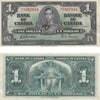 BC-21c 1937 Canada $1 Gordon-Towers, S/L, AU-UNC (AU55)