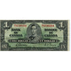 BC-21c 1937 Canada $1 Gordon-Towers, W/L, F-VF (F15)