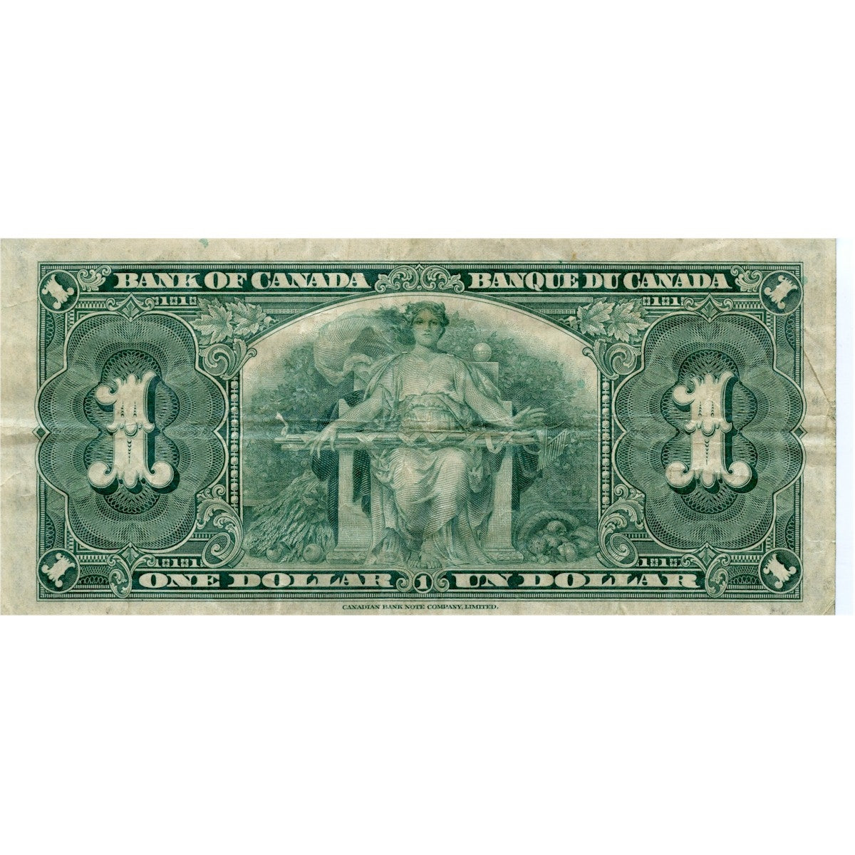 BC-21c 1937 Canada $1 Gordon-Towers, W/L, F-VF (F15)